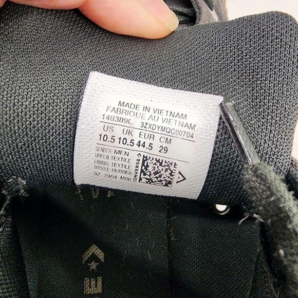 Converse Casual High Tops Black Canvas Grunge Punk Retro Classic 90s Y2K 10.5 - Picture 7 of 8